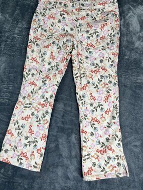 NYDJ Floral Print Womens Slim Fit Jeans 4 Multicolor